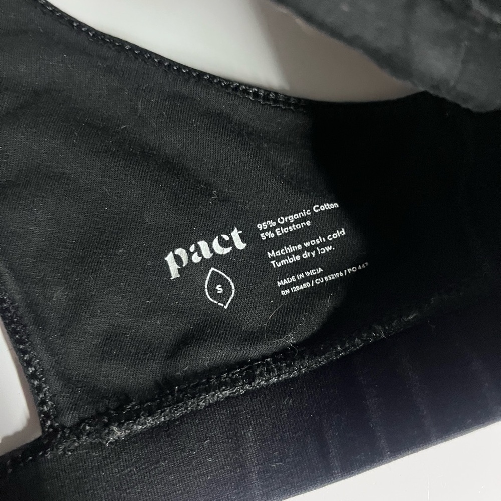 Pact Black Cross-Back Bra - Picture 2 of 3